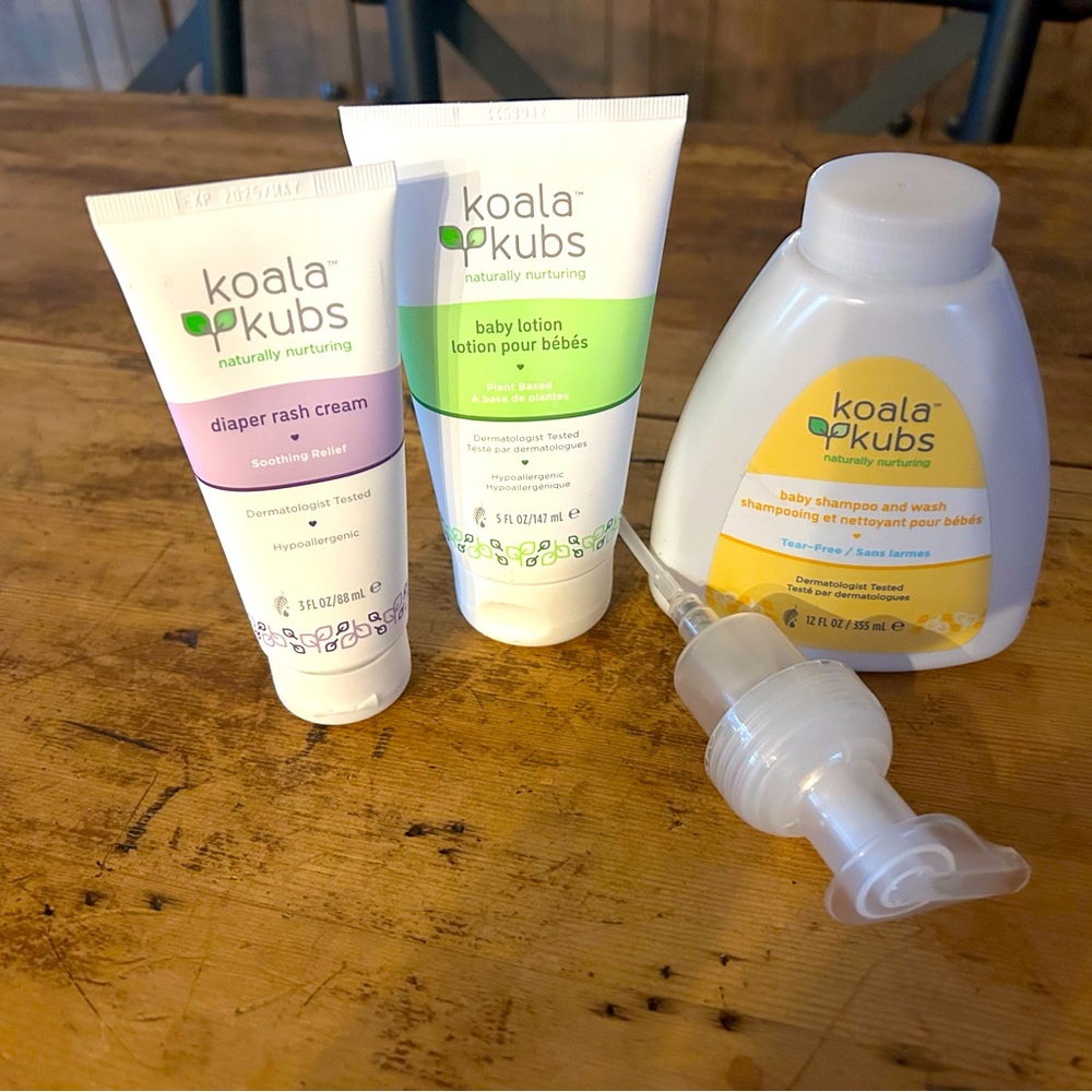 Koala Kubs Baby Shampoo, Diaper Cream, Body Soap